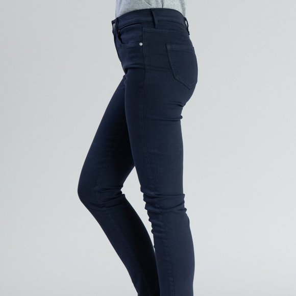 BARBOUR 2/4 Navy Essential Slim Jeggings Trousers Jeans Twill Stretch - Picture 9 of 14